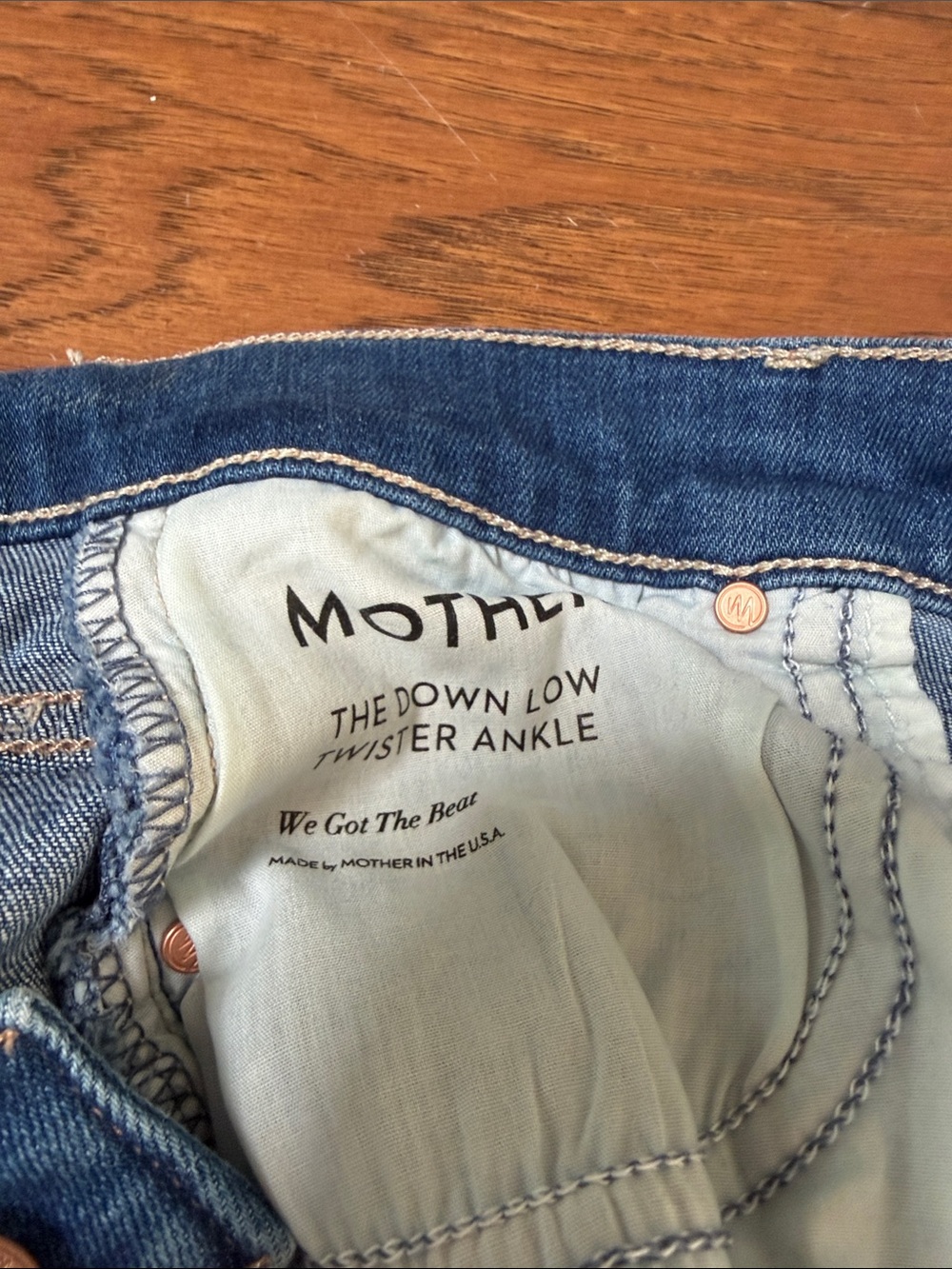 MOTHER Blue Wide Leg Flare Jeans NWT - Picture 3 of 5